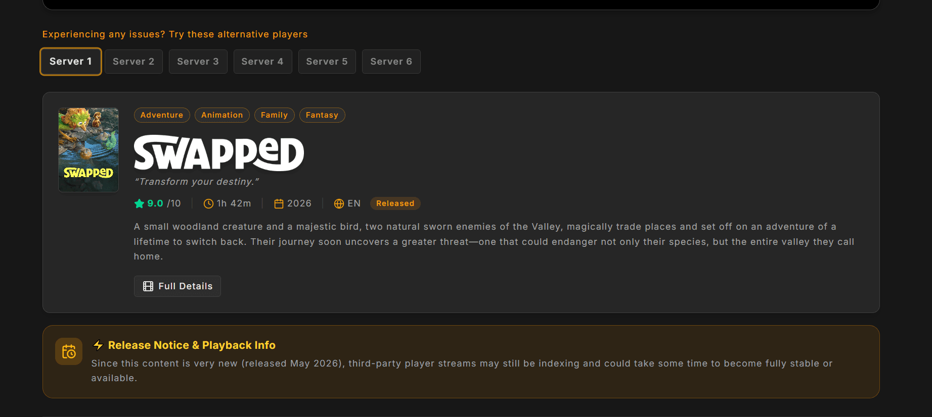 Player features
